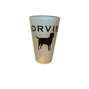 Orvis Silicone 16oz Drinking Cup Black Lab Dog Pint Unbreakable Silipint 5.5"